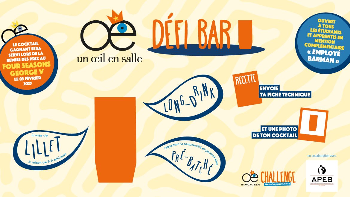YO ? Défi bar : Imagine ton cocktail signature qui sera servi à la remise des prix du 3ème Challenge Un œil en salle