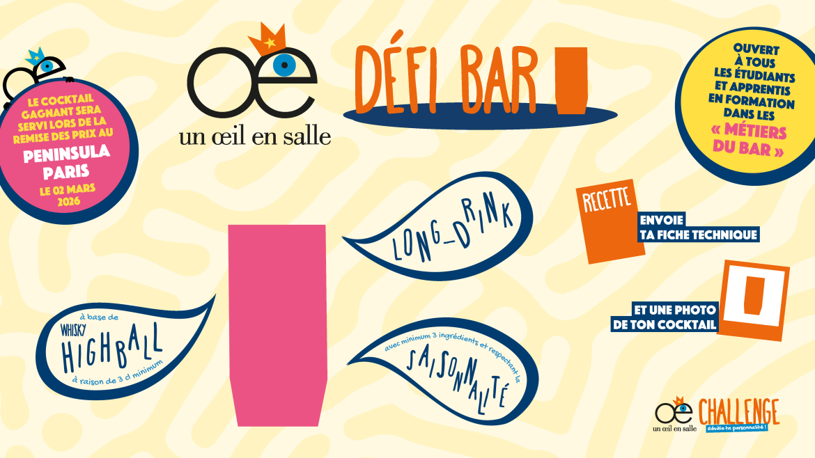 YO ? Défi Bar – Imagine ton cocktail signature pour la remise des prix du 4ᵉ Challenge Un œil en salle